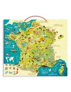 Carte des merveilles de France magnétique