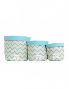 Panier Mambo Large Zig Zag Green 2