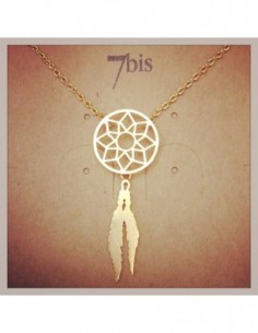 Collier Attrape rêve doré 2...