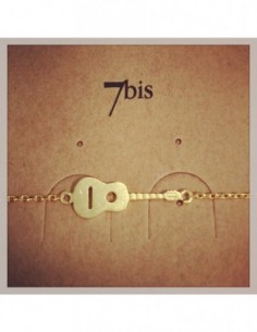 Bracelet fin guitare doré - 7BIS
