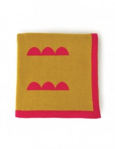 Couverture Blout Rose Moutarde PLICK PLOCK