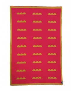 Couverture Blout Rose Moutarde PLICK PLOCK 2