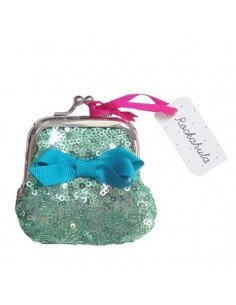 Porte-monnaie à sequins Bleus