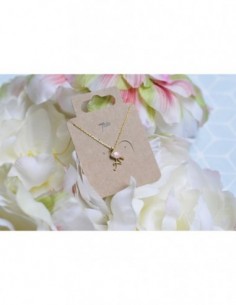 Collier fin flamand rose...
