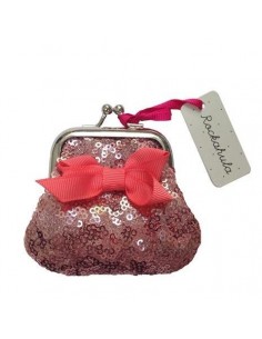 Porte-monnaie à sequins Roses