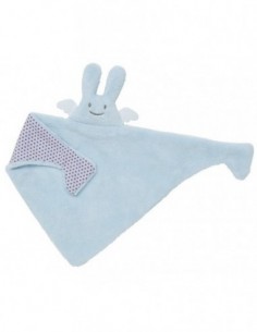 Doudou Triangle Ange Lapin Bleu