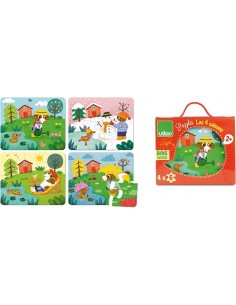 Puzzles des 4 saisons - coffret bois