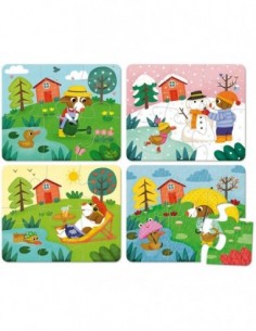 Puzzles des 4 saisons - coffret bois 2
