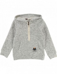 Sweat à capuche gris chine