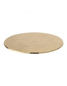 Plateau rond doré