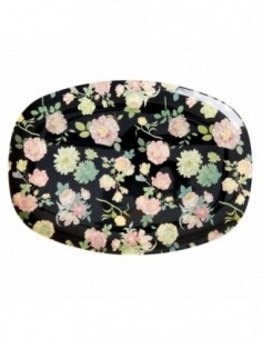 Assiette rectangulaire Dark Rose