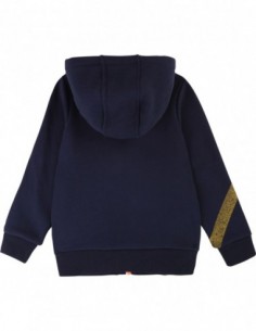 Cardigan à capuche sérigraphié Bleu cargo 2