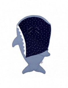 Nid d'ange chancelière forme Requin Bleu Gris 2