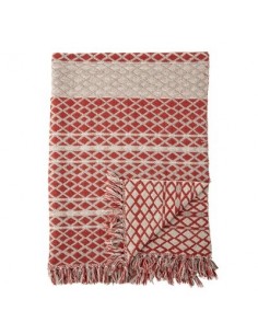 Jeté, rouge, coton recyclé