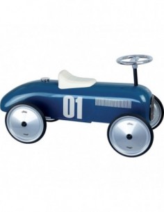 Porteur voiture vintage bleu pétrole