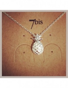 Collier fin ananas argenté - 7BIS