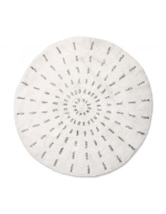 Tapis de Bain Rond Noir et...